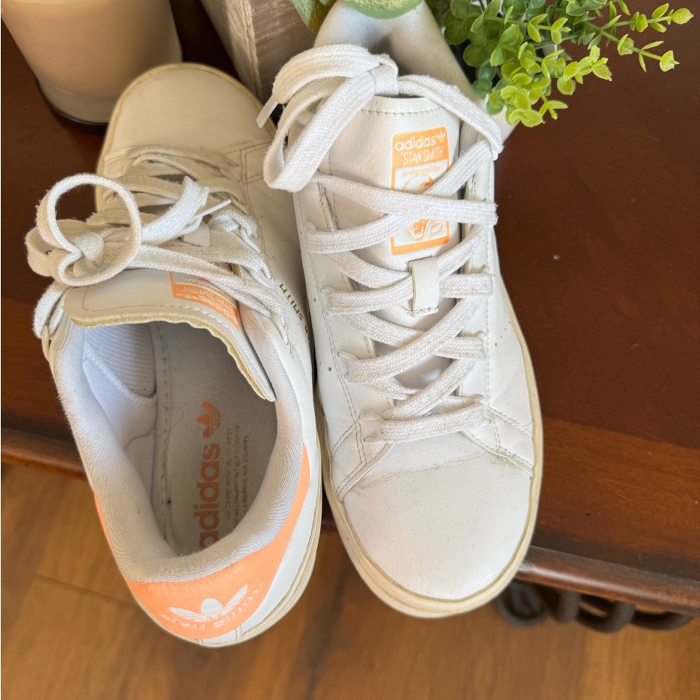 Adidas Women's BONEGA Stan Smith Orange Sneakers - Picture 4 of 5